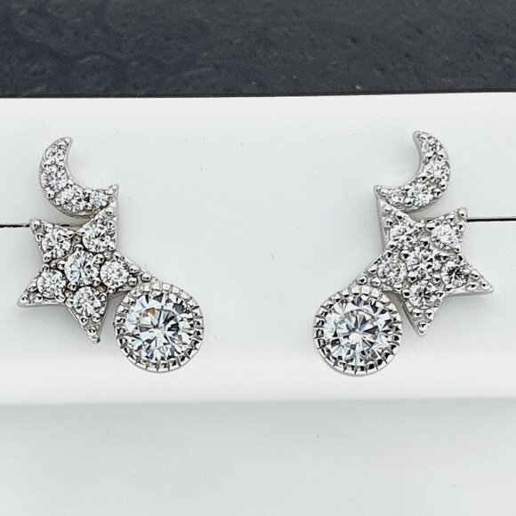 925 sterling silver luxury CZ earrings for women/girls, Best forRJUS2172 - Picture 5 of 10